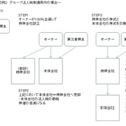 【持株会社設立パターン】　～典型例２　グループ法人税制適用外の場合～